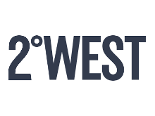 2 degrees west